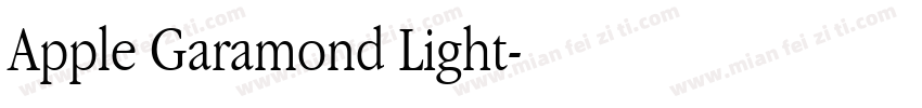 Apple Garamond Light字体转换